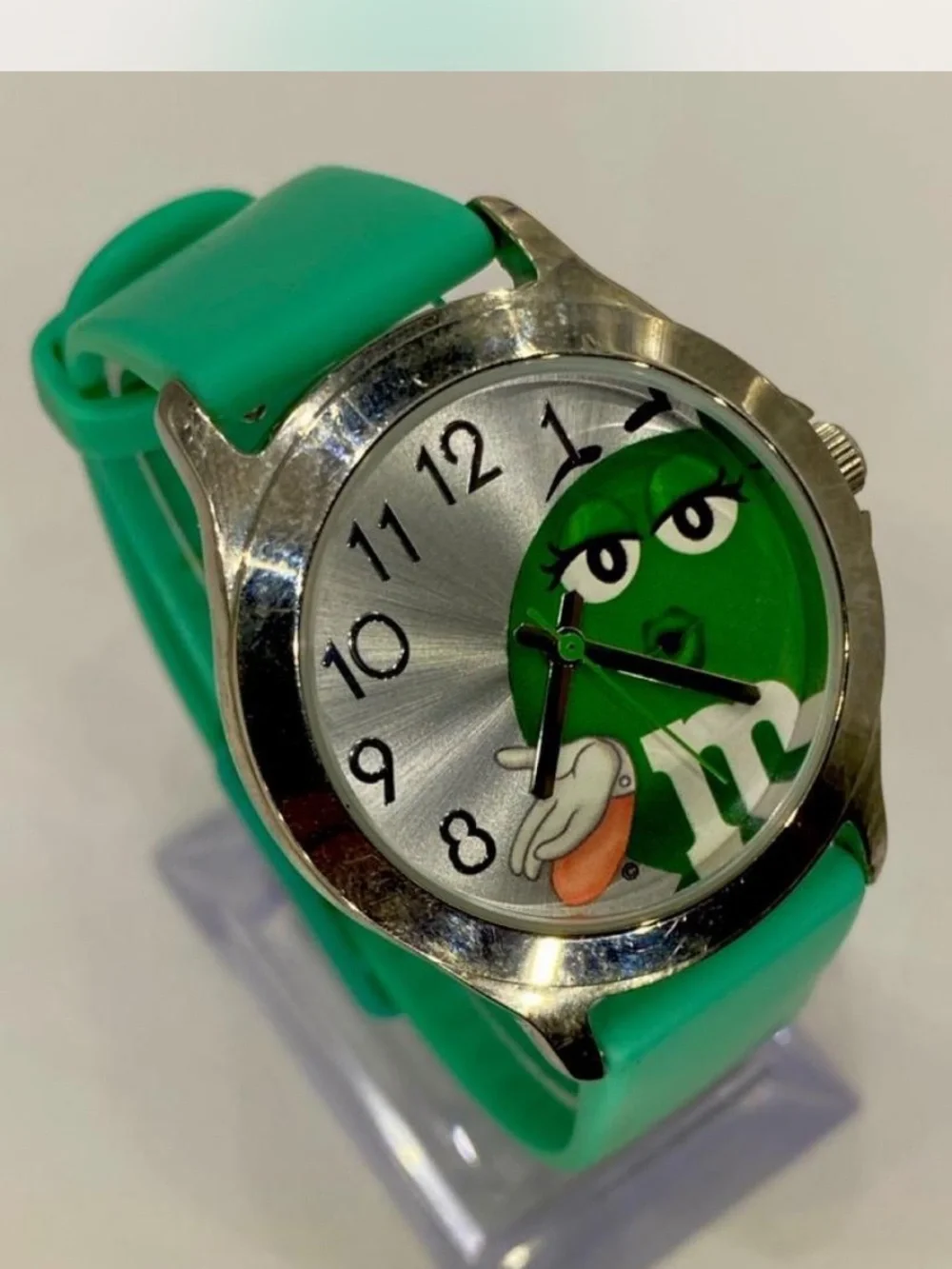 Men’s  *** M&M's “ Jade Green Character Watch - Green Silicone Band * Collectors